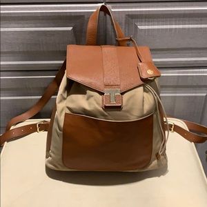 Tory Burch nylon and leather backpack